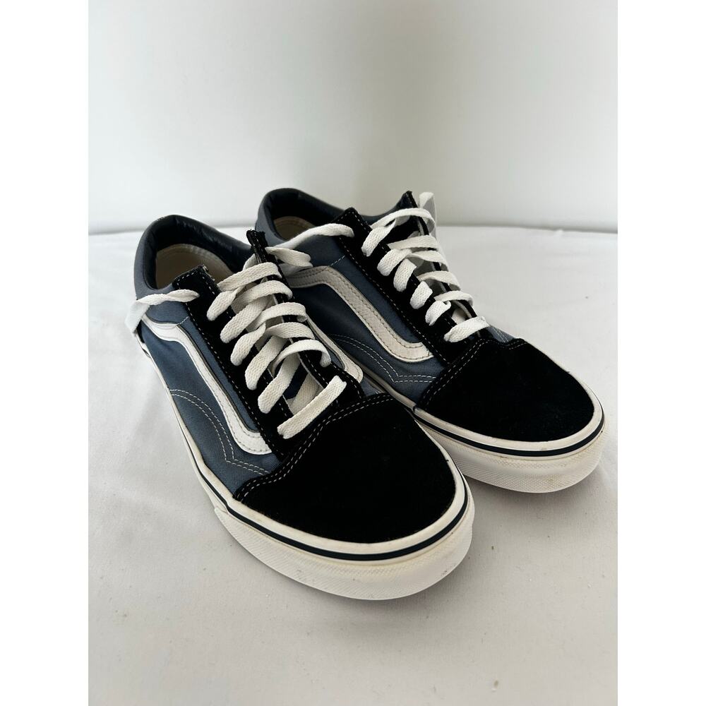 Vans Old Skool Canvas sneakers blue 
black skateboard shoes unisex Women’s 7.5